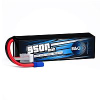 Аккумулятор Li-po B&C 9500 MAH 14.8V (4s) 100C, EC5, Soft case (для Arrma моделей)