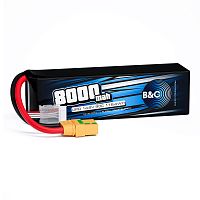 Аккумулятор Li-po B&C 8000 MAH 14.8V (4s) 90C, XT90, Soft case