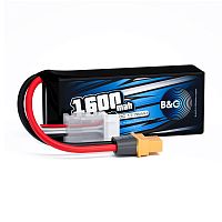 Аккумулятор Li-po B&C 1600 MAH 11.1v (3s) 60C, XT60, Soft case
