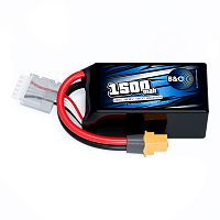 Аккумулятор Li-po B&C 1500 MAH 14.8v (4s) 120C, XT60, Soft case