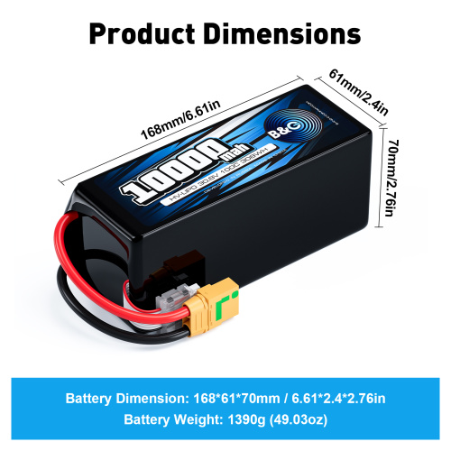 Аккумулятор Li-Po B&C 10000 MAH 30.8V (8s HV) 100C, XT90S, Soft case фото 2