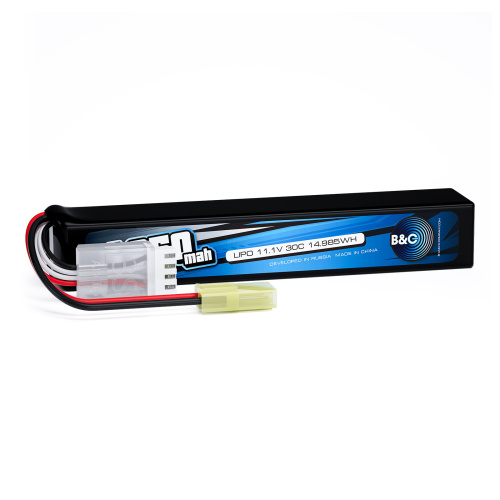 Аккумулятор для страйкбола Li-po B&C 1350 MAH 11.1V (3s) 30C, Mini Tamiya, Soft case