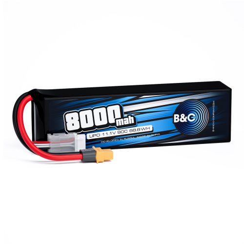Аккумулятор Li-po B&C 8000 MAH 11.1V (3s) 90C, XT60, Soft case