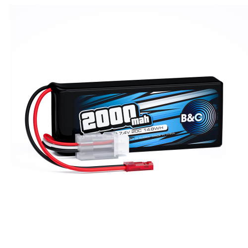 Аккумулятор Li-po B&C 2000mah Li-Po 7,4 (2s), JST, Soft case (для Radiolink)