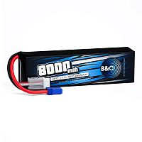 Аккумулятор Li-po B&C 8000 MAH 11.1V (3s) 90C, EC5, Soft case