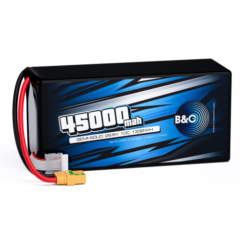 Аккумулятор Semi-Solid (Li-Po) B&C 45000 MAH 29.6V (8s) 10C, XT90S, Soft case