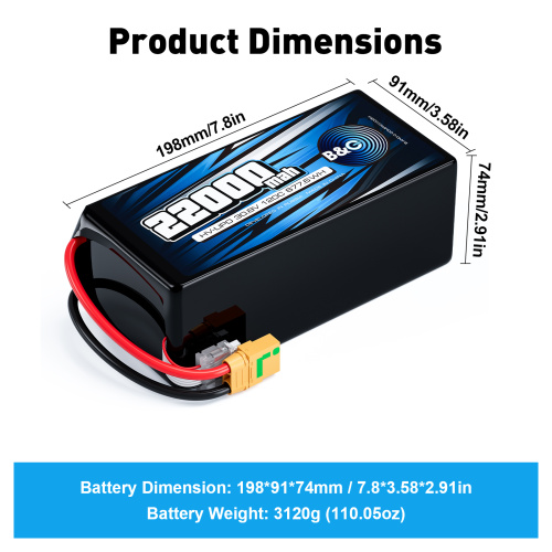 Аккумулятор Li-Po B&C 22000 MAH 30.8V (8s HV) 120C, XT90S, Soft case фото 2