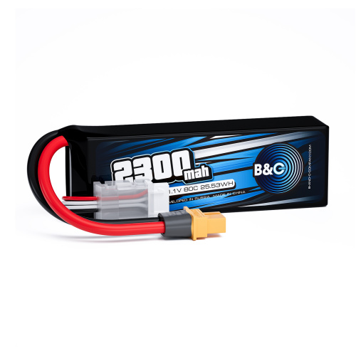 Аккумулятор Li-po B&C 2300 MAH 11.1v (3s) 80C, XT60, Soft case