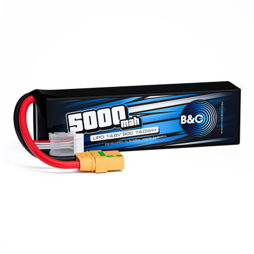 Аккумулятор Li-po B&C 5000 MAH 14.8V (4s) 90C, XT90, Soft case