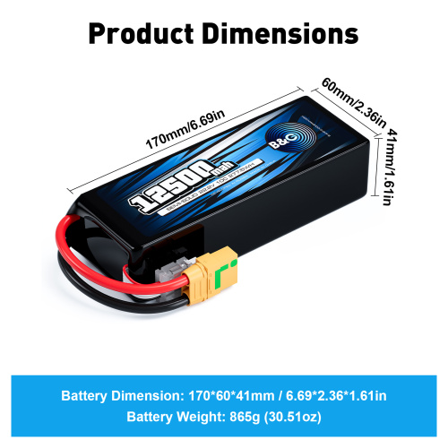 Аккумулятор Semi-Solid (Li-Po) B&C 12500 MAH 22.2V (6s) 10C, XT90S, Soft case фото 2