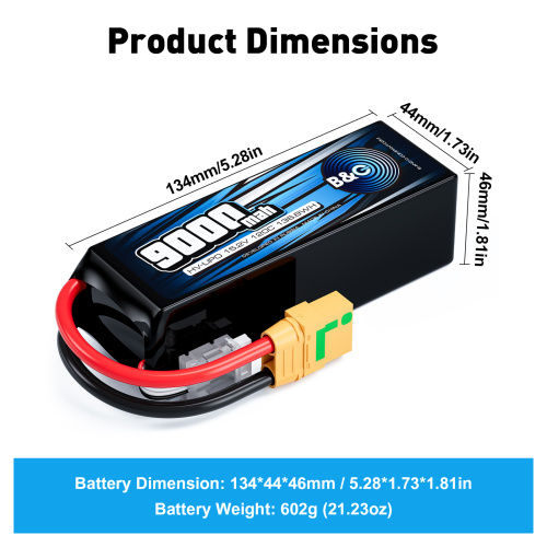 Аккумулятор Li-po B&C 9000 MAH 15.2v (4s HV), 120C, XT90S, Softcase фото 2