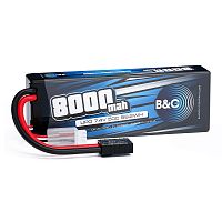 Аккумулятор Li-po B&C 8000 MAH 7.4v (2s), 50C, TRX, Hardcase