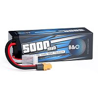 Аккумулятор Li-po B&C 5000 MAH 14.8v (4s) 50C, XT60, Hard case