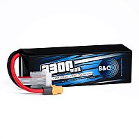 Аккумулятор Li-po B&C 3300 MAH 22.2v (6s) 120C, XT60, Soft case (для FPV дронов)